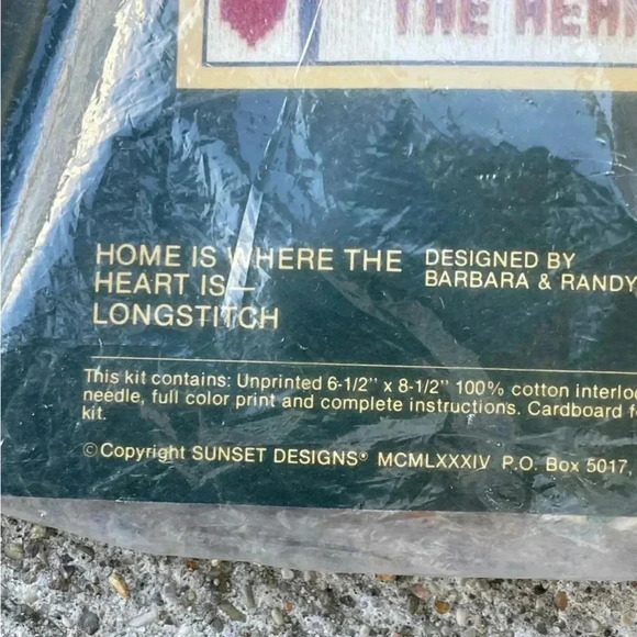 Sunset Needlepoint Home is Where the Heart Is Longstitch NEW NOS 5x7 - Picture 3 of 5